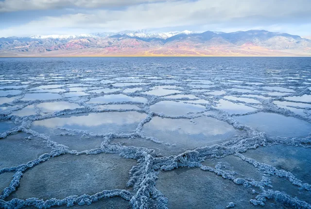 Perfectly pictured polygons, badwater basin, death valley national park, usa