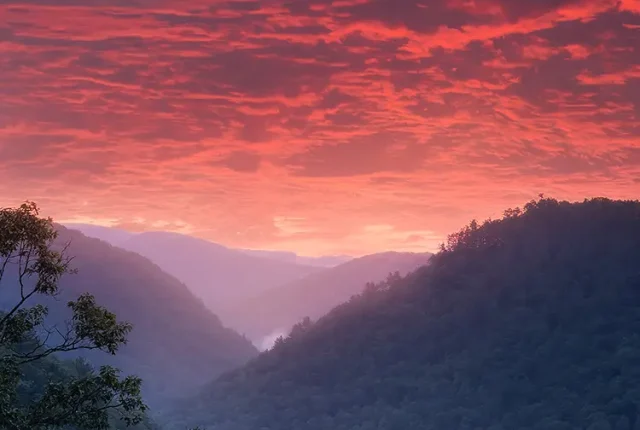 Pine creek gorge sunrise, tioga county, pennsylvania, usa