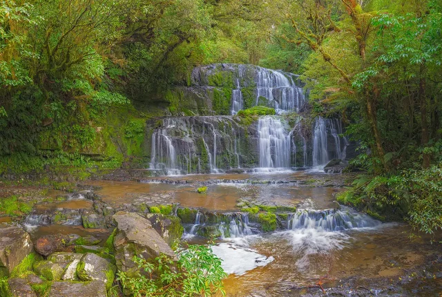 Purakaunui Falls, Purakaunui River, The Catlins, South Island, New Zealand