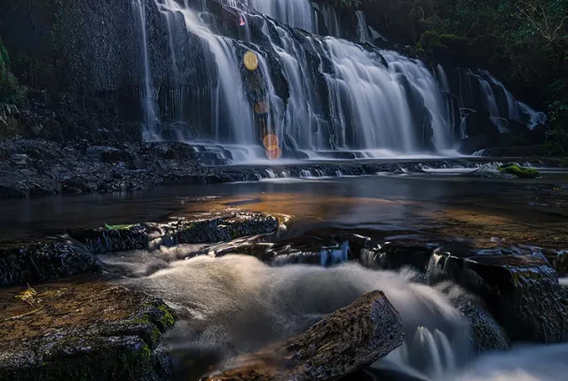 Purakaunui falls, southern island, new zealand
