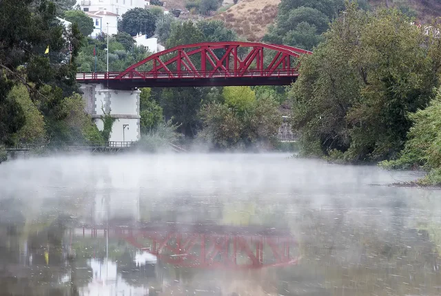 Red Bridge Over Mira River, Odemira, Alentejo, Portugal