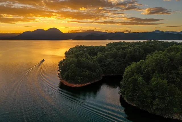 Returning Home At Sunset, Taiping Lake, Huangshan, Anhui, China