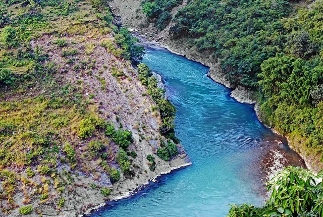 River Flowing Through A Gorge, Uttarakhand, India copy