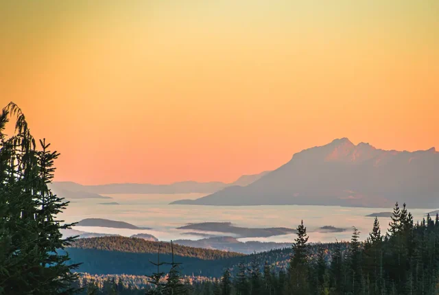September Sunset, Mt Washington, Courtenay, Vancouver Island, Canada