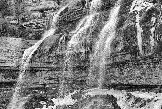 Sinella valley waterfall, trentino alto adige, italy
