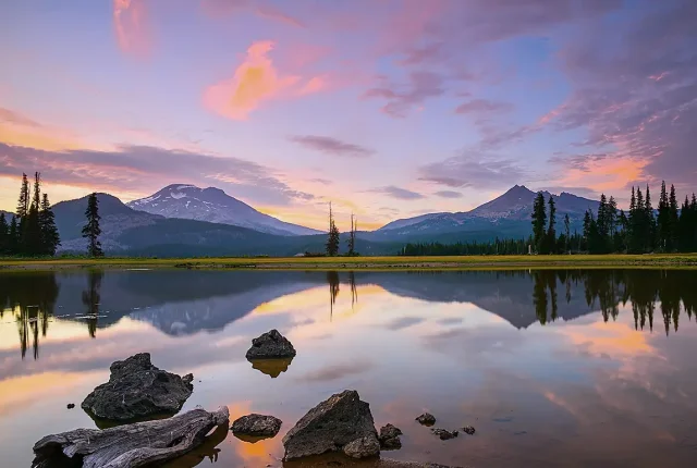 Sparks Lake Sunset, Deschutes County, OR, USA