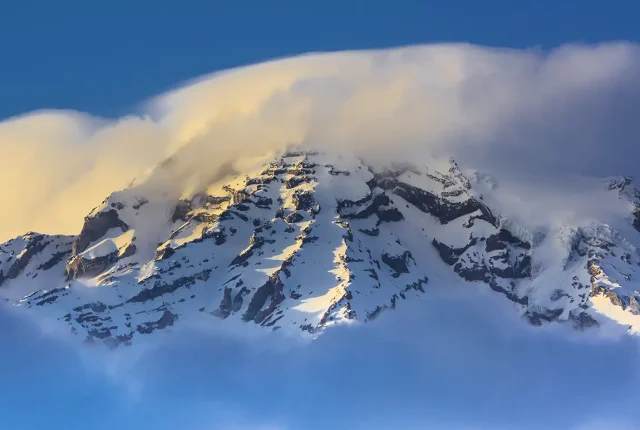 Storm Covered Mount Rainier, Longmire Area, Ashford, Washington, USA