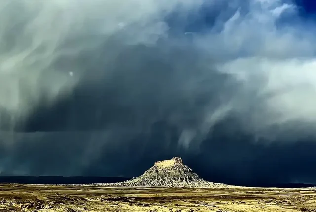 Storm Over Desert Butte, Utah, USA