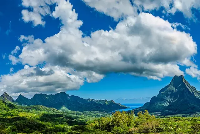 Striking Polynesian Landscape, Moorea Island, French Polynesia