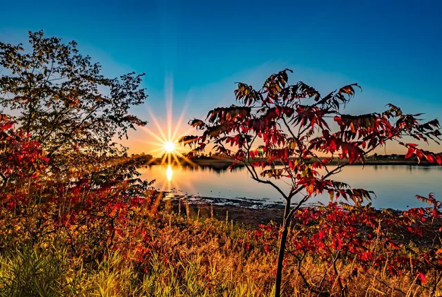 Striking Sunset, Riviere Des Prairies, Montreal, Quebec, Canada