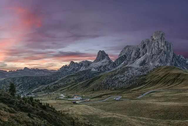 Sunset at Passo Giau, Dolomites, Italy