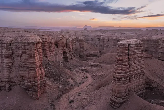 Sunset Over Badlands, Utah, USA