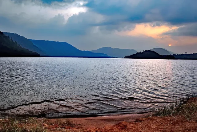 Sunset Over Umiam Lake, Shillong, Meghalaya, India