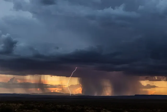 Sunset Storm Over Arizona Strip, USA