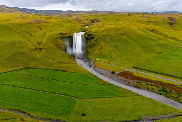 The Glacial Thread Of Skogafoss, Iceland