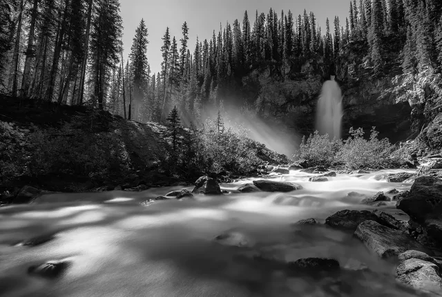 The light at laughing falls, yoho national park, bc, canada