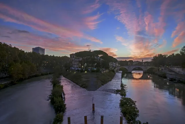 Tiberina Island Sunrise, Rome, Italy