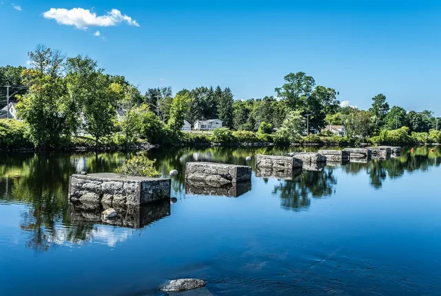 Upper Hudson River, Northumberland, NY, USA
