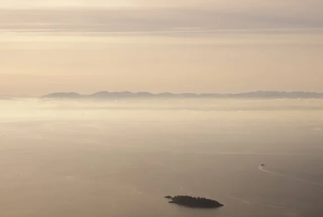 Vancouver Island, Captured From Eagle Bluff, North Vancouver, BC, Canada
